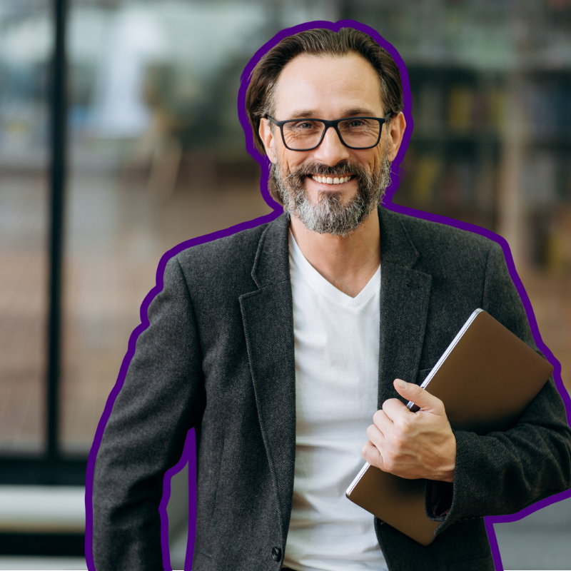 Businessman with laptop